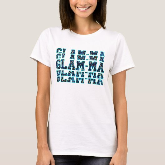 "Glam-Ma", wo Glamour Großmutter trifft T-Shirt (Vorderseite)