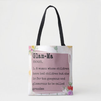 Glam-Ma-Wörterbuchdefinitionen Blume Rahmendesign Tasche