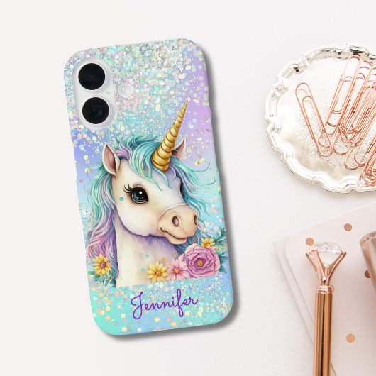 Glam Magical Unicorn Glittery Case-Mate iPhone Hülle