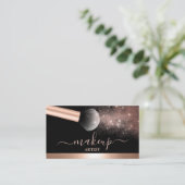 Glam Makeup Artist Salon Rose Gold Visitenkarte (Stehend Vorderseite)