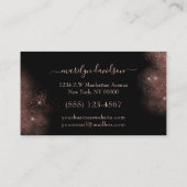 Glam Makeup Artist Salon Rose Gold Visitenkarte (Rückseite)