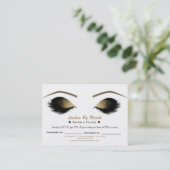 Glam Makeup Eyelashes Empfehlungskarte (Stehend Vorderseite)