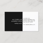 Glam Makeup Script Text Gold/Schwarz Visitenkarte (Rückseite)