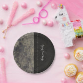 Glam Marble Granite Shimmer Eleganter Designer Sti Pappteller (Party)