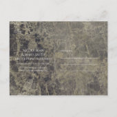Glam Marble Granite Shimmer Save the Date elegant Ankündigungspostkarte (Rückseite)