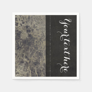 Glam Marmor Granit Schimmer Elegante Designer-Part Serviette