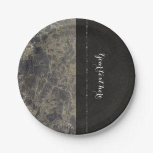 Glam-Marmor-Granit-Schimmer Eleganter Designer-Sti Pappteller