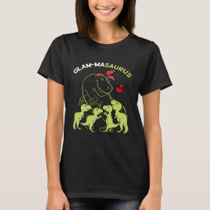 Glam-Masaurus Glam-Ma 4 Kinder Dinosaurier Muttert T-Shirt