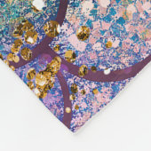Glam Meerjungfrau Fischskala Aquamarine Lila Golds Fleecedecke (Ecke)