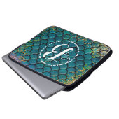 Glam Meerjungfrau Fischskala Aquamarine Lila Golds Laptopschutzhülle (Vorne Knopf)