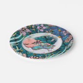 Glam Mermaid Gold Glitzer Boys Babydusche Pappteller (Schrägansicht)