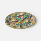 Glam Mermaid Scales Birthday Party Pappteller (Schrägansicht)