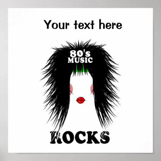 Glam Metal Achtzig Musikfelsen Poster (Vorne)