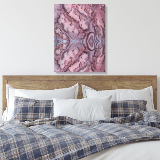 Glam Metal II Stretched Canvas Print Leinwanddruck (Insitu (Schlafzimmer))