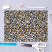 Glam Metallic Large Leopard Print Seidenpapier (Handwerk)