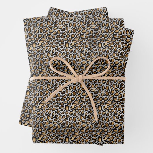 Glam Metallic Leopard Print Geschenkpapier Set (Beispiel)
