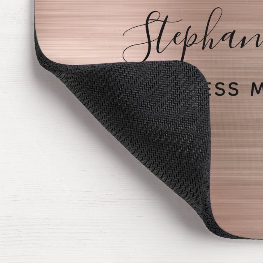 Glam Metallic Rose Gold Funkelnd Glitzer Tropfen Mousepad (Ecke)