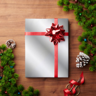 Glam Metallic Silver Look Gifting Template individ Geschenkpapier