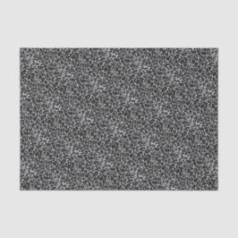 Glam Metallic Silver Small Leopard Print Seidenpapier