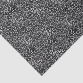 Glam Metallic Silver Small Leopard Print Seidenpapier (Ausschnitt)