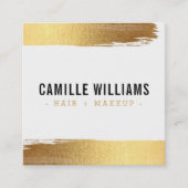 GLAM MINIMALISTISCHE Luxus-Imitate Quadratische Visitenkarte (Vorderseite)