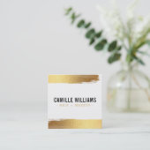 GLAM MINIMALISTISCHE Luxus-Imitate Quadratische Visitenkarte (Stehend Vorderseite)