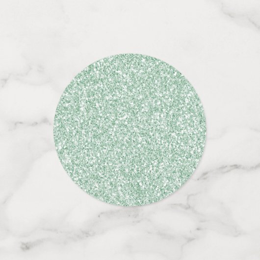 Glam Mint Glitzer Konfetti (Klein Vorderseite)