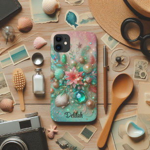 Glam Mint und Coral Ocean Schätze Case-Mate iPhone Hülle