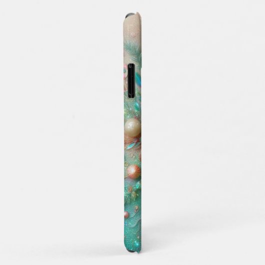 Glam Mint und Korallenschätze Case-Mate iPhone Hülle (Hinten/Rechts)