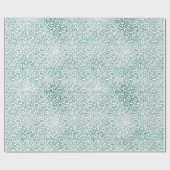 Glam Mint White Leopard Print Geschenkpapier (Flach)