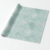 Glam Mint White Leopard Print Geschenkpapier (Ungerollt)