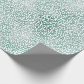 Glam Mint White Leopard Print Geschenkpapier (Ecke)