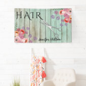 Glam mint wood boho blumenschere banner (Insitu)