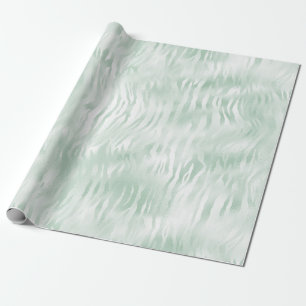 Glam Mint Zebra Print Geschenkpapier