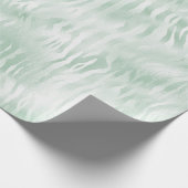 Glam Mint Zebra Print Geschenkpapier (Ecke)