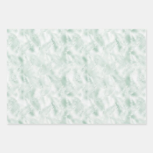 Glam Mint Zebra Print Geschenkpapier Set (Vorderseite 2)