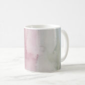 Glam Modern Blush Pink Blue Gold Personalisiert Kaffeetasse (VorderseiteRechts)