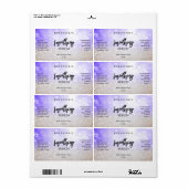Glam Modern Silver Glitzer Blue Face Serum Labels (Vorne)