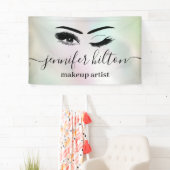 Glam moderne holografische Wimpern und Augenbrauen Banner (Insitu)