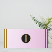 Glam-Monogram-Geschenkgutschein von Pink Gold Shin (Stehend Vorderseite)
