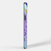 Glam Monogram M Gold Lila Fantasy Rain Drops Case-Mate iPhone Hülle (Rückseite / Rechts)