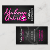 Glam Monogram Makeup Artist Visitenkarte (Vorne/Hinten)