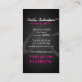 Glam Monogram Makeup Artist Visitenkarte (Rückseite)