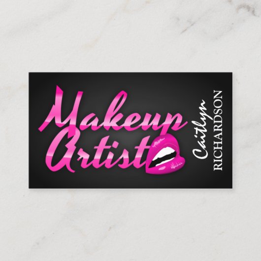 Glam Monogram Makeup Artist Visitenkarte (Vorderseite)