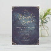 Glam-Nachtgold-Probe Einladung (Stehend Vorderseite)