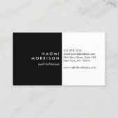 Glam Nails Script Text Rosa/Schwarz Visitenkarte (Rückseite)