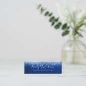 Glam Navy Blue Abschluss Name Insert Card Mini Visitenkarte (Stehend Vorderseite)