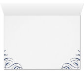 Glam navy silber Vintage Kalligraphie danke (Innenansicht Horizontal (Unten))