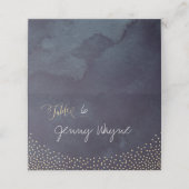 Glam Night Imitats Gold Glitzer Platzkarten (Außenseite Aufgefaltet)