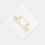 Glam of White Liebe Heart Wedding Party Serviette (Ecke)